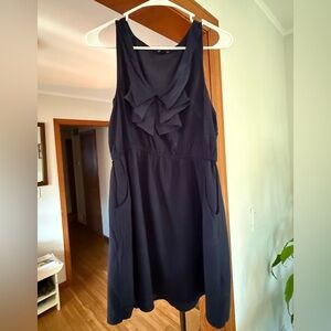 Aerie Navy Ruffle Mini Dress